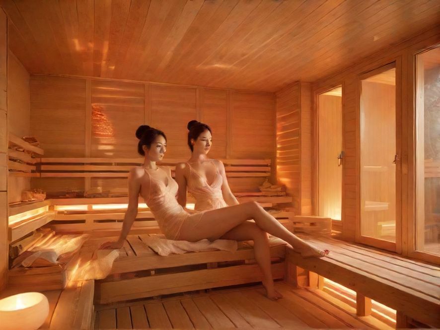 舒适现代的桑拿房内景