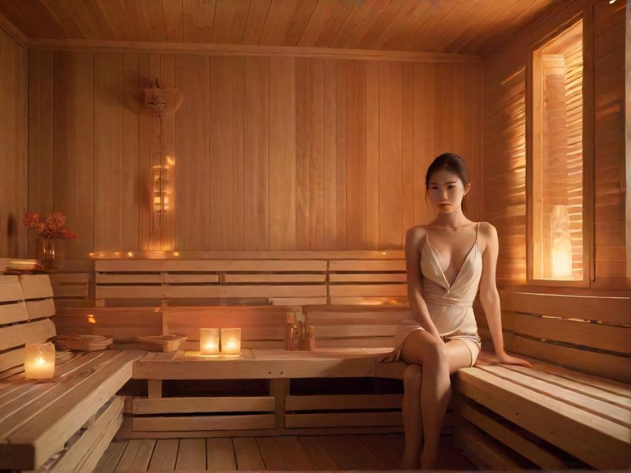 广州一家桑拿会所的休息大厅,有舒适的沙发和电视