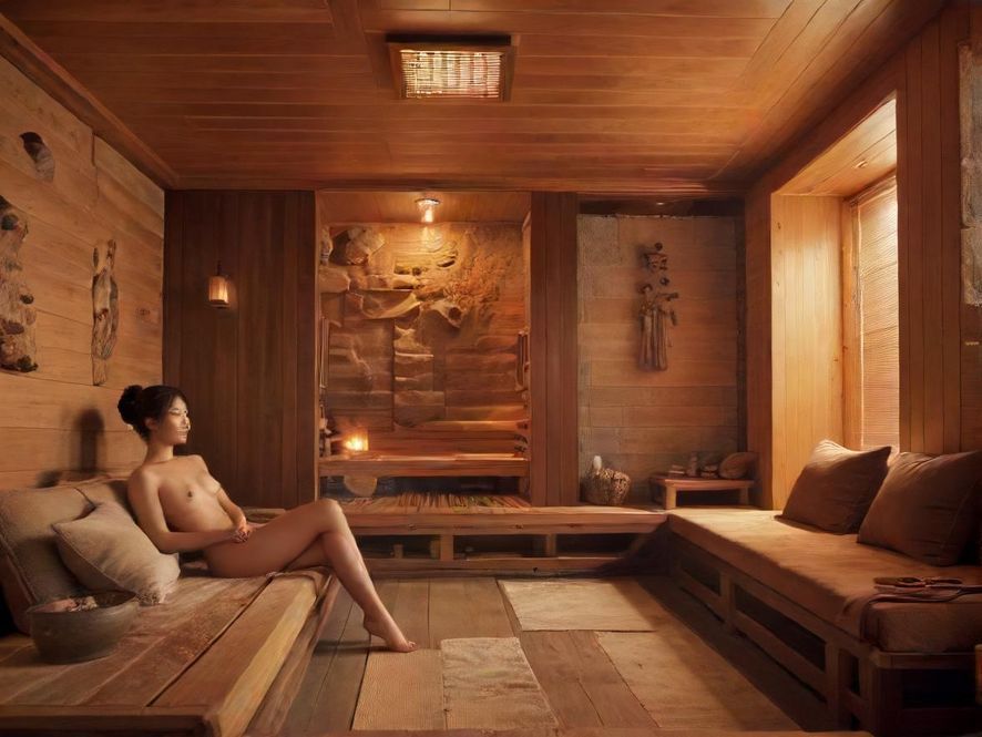 桑拿会所温馨休息区