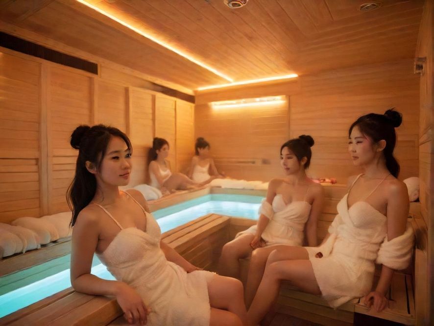 深圳豪华桑拿房，暖色灯光营造舒适放松氛围