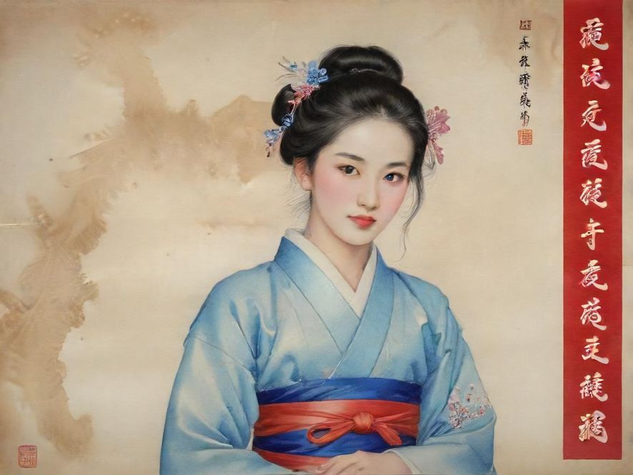 一位都市女性在时尚咖啡馆里享受休闲时光