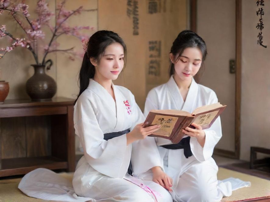 一位年轻女性在时尚咖啡馆里,神情专注地使用笔记本电脑,侧面构图展现了她优雅的身姿和咖啡馆温馨的氛围。