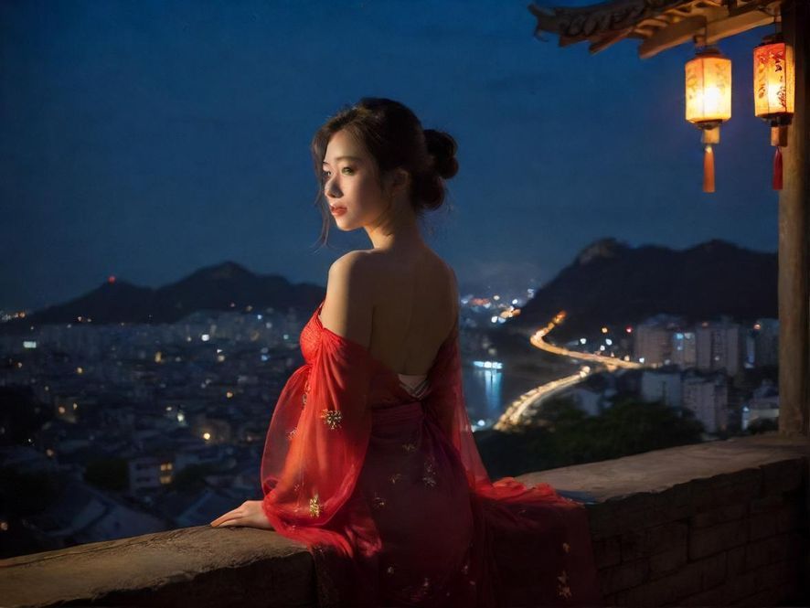 广州夜场灯火辉煌场景