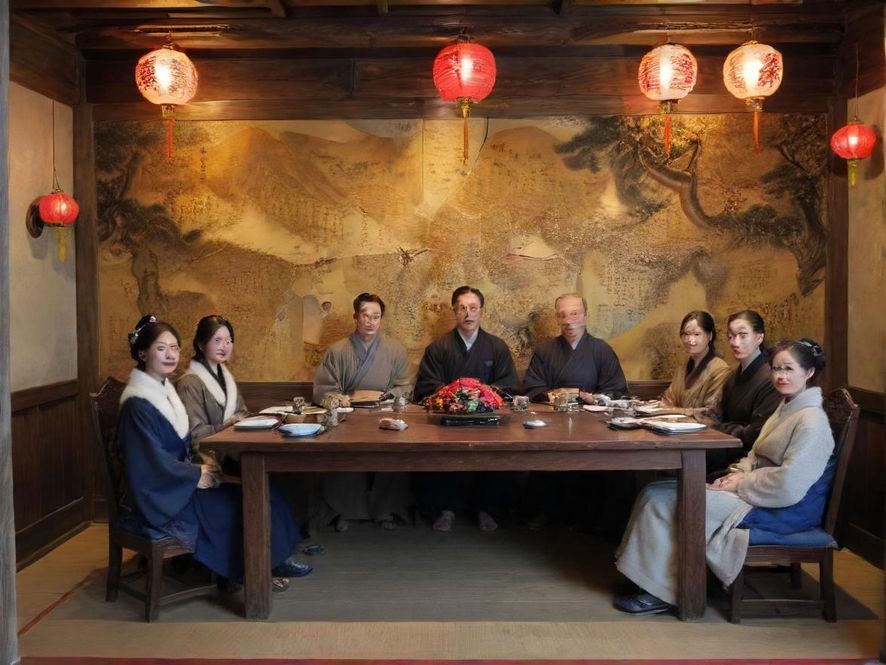 一群年轻人在广州街头咖啡馆欢声笑语,享受休闲时光