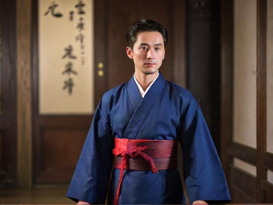 一位男士正在享受私人定制服务，照片为半身特写，光影处理呈现电影感，背景是雅致的休闲区。